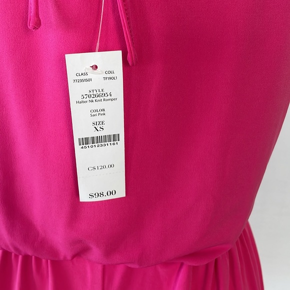NWT WHBM Pink Romper Size X Small - Picture 15 of 16
